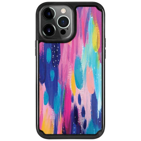 Pink Sparkle Brush Stroke by Etta Vee iPhone Cases